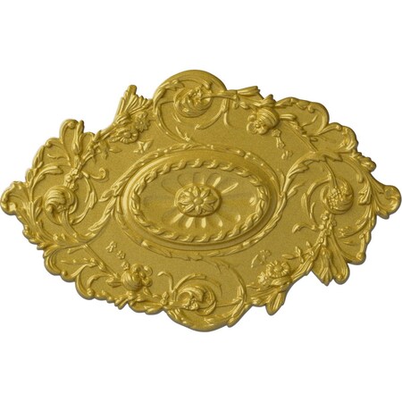 Strasbourg Ceiling Medallion, Hand-Painted Rich Gold, 30 1/2"W x 20"H x 1 1/2"P